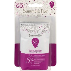 feminine wipes Delicate and simple  5 pcs trial size and travel friendly  Pack of 24 - Summer Eve