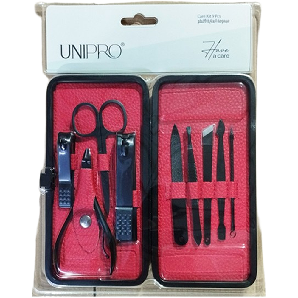 طقم عناية بالاظافر9 قطع في حافظة UNIPRO 5762