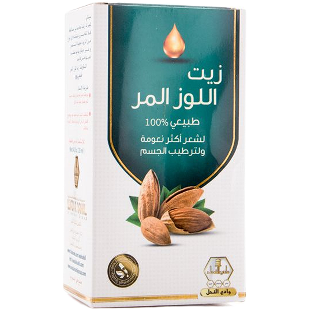 زيت اللوز المر 125 مل وادي النحل