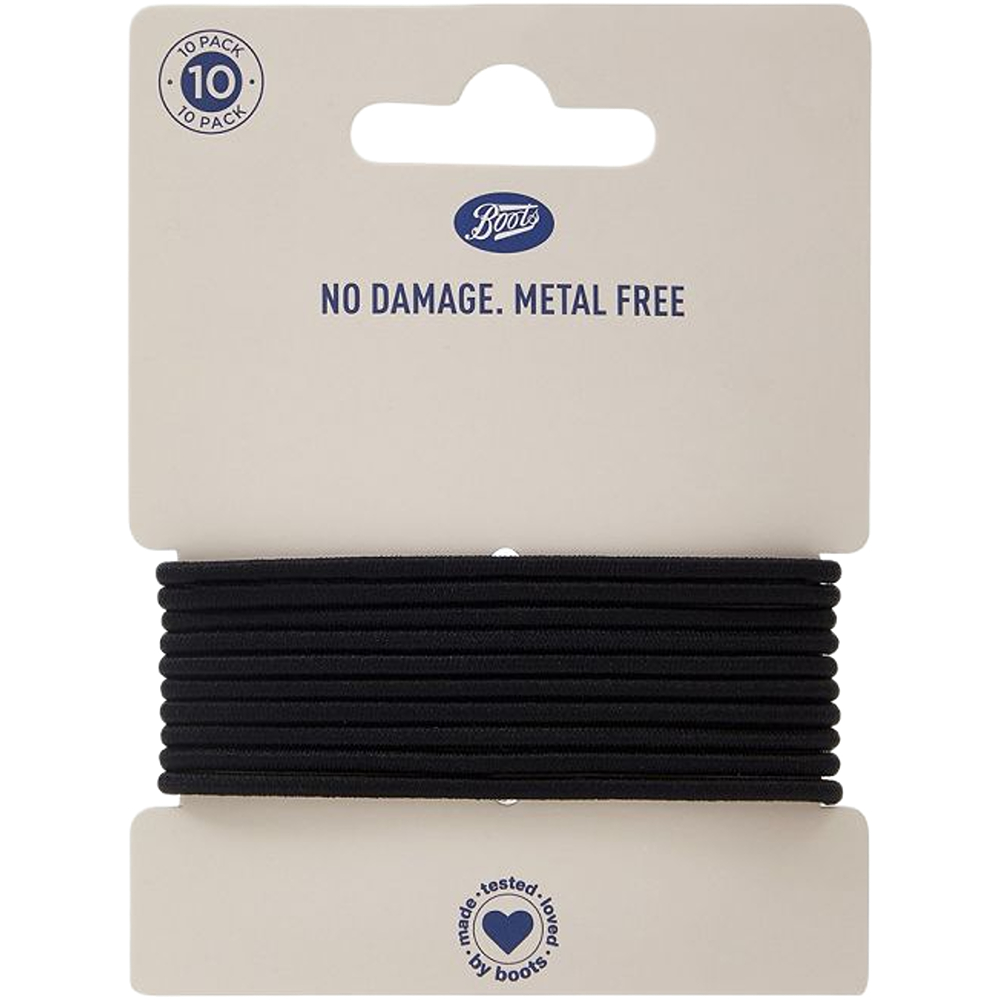 بوتس أربطة شعر رفيعة سوداء 10 إنش