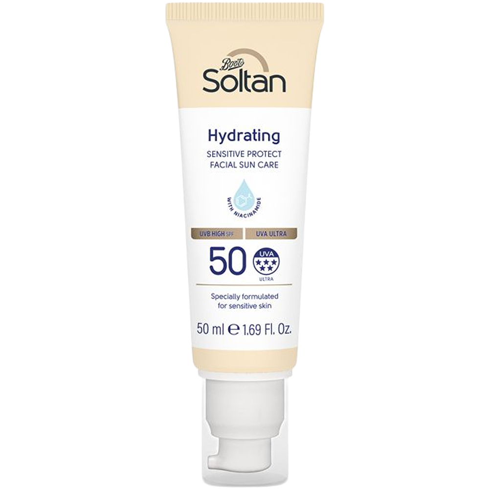 سولتان كريم وجه للبشرة الحساسة SPF50 ‏50 مل