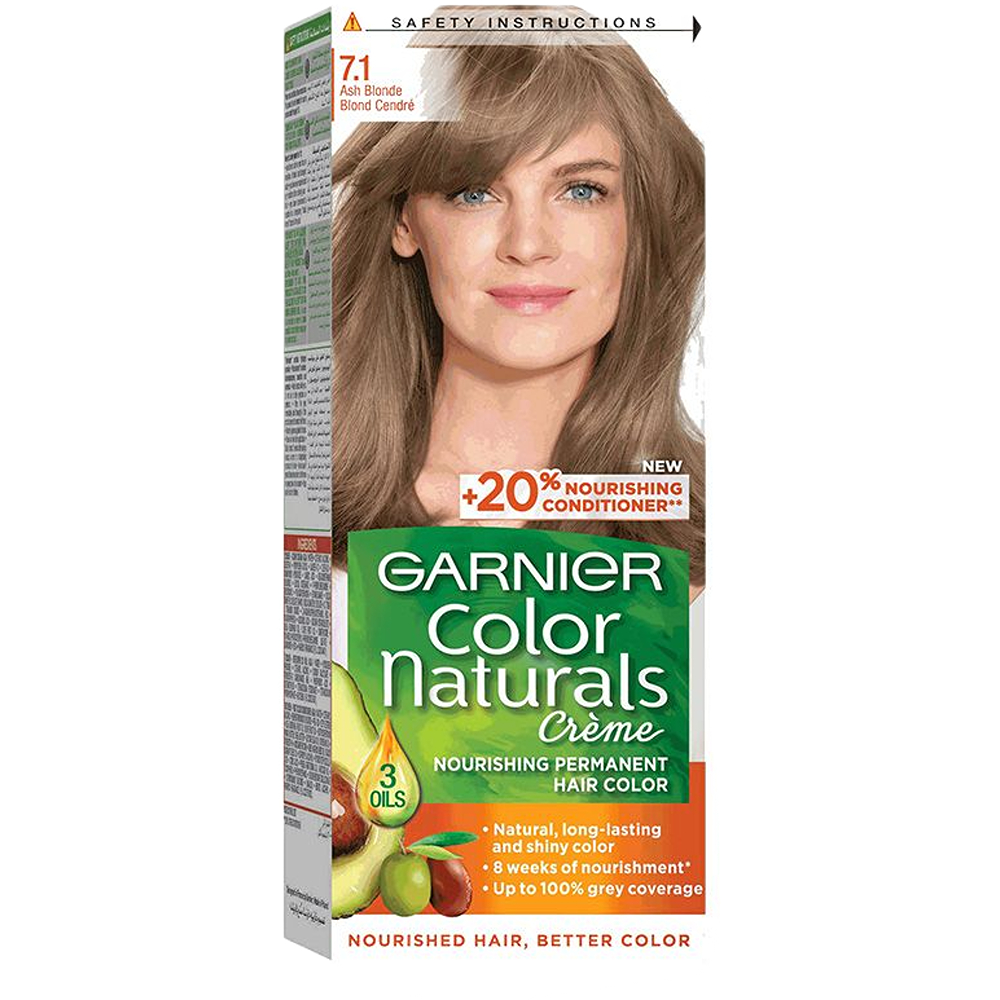 صبغة شعر غارنيه كولور ناتشرلز 7.1 اشقر رمادي