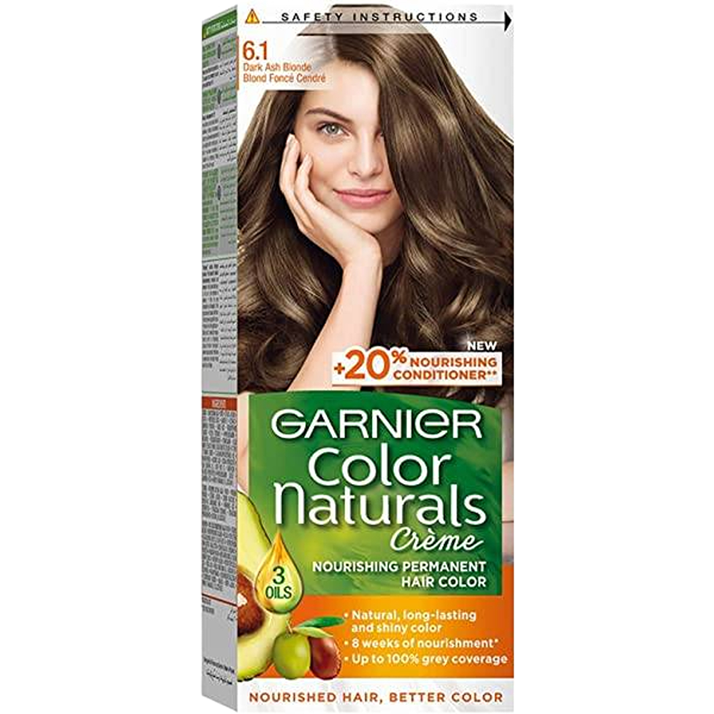 صبغة شعر غارنيه كولور ناتشرلز أشقر رمادي غامق 6.1