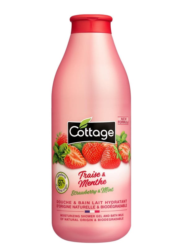 كوتيج جل استحمام فراولة ونعناع 750 مل