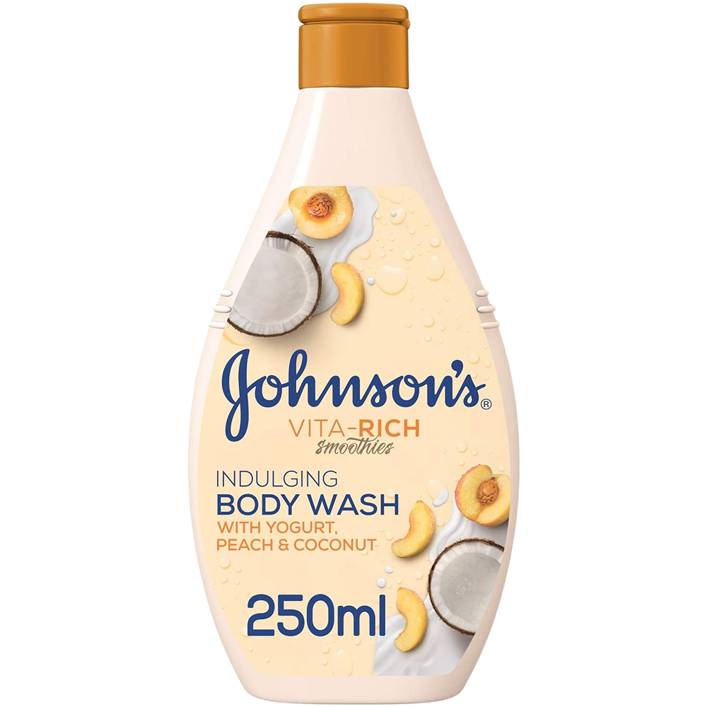 جل استحمام جونسن فيتا ريتش باليوغورت والخوخ وجوز الهند 250 مل
