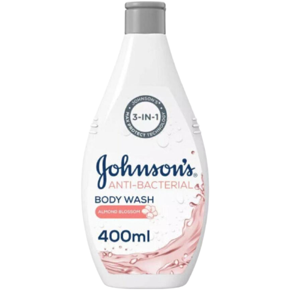 سائل استحمام جونسون 3*1 400مل انتي بكتريال بزهر اللوز