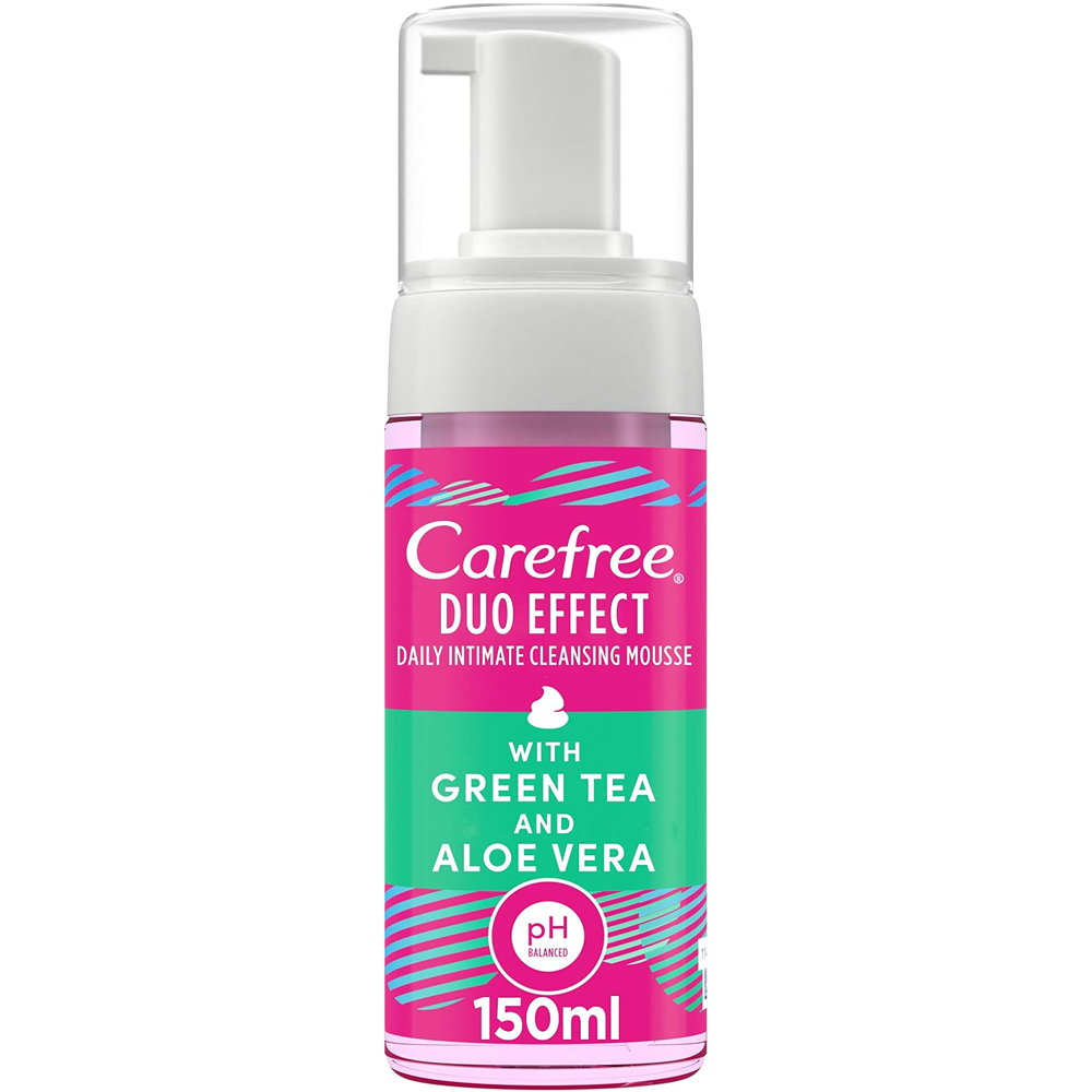 Carefree Duo Effect Intimate Foam Wash Green Tea and Aloe 150 ml
