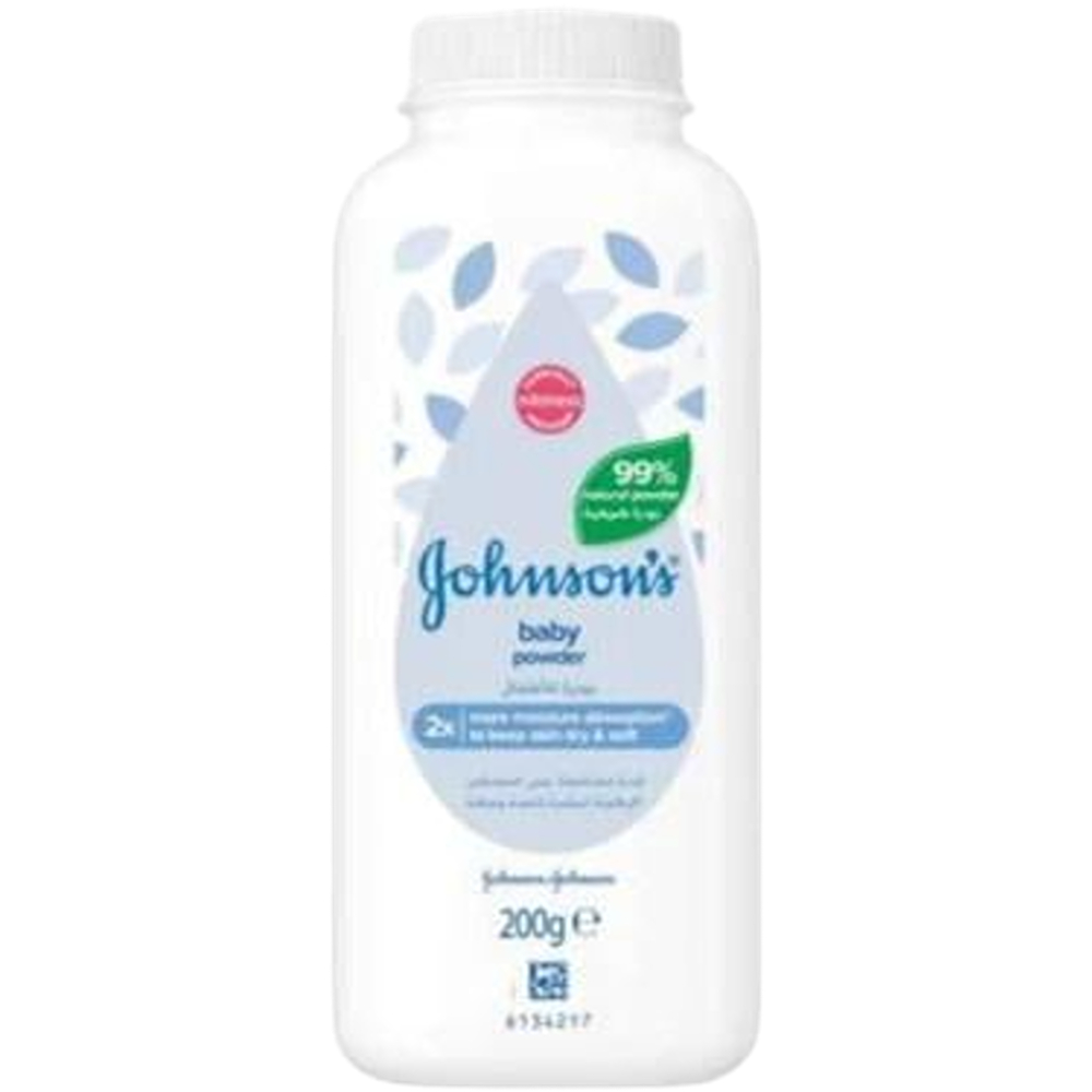 Johnson's Natural Baby Powder for Soft, Dry Skin 200g