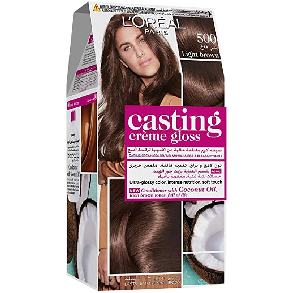 صبغة شعر لوريال كاستنج 500 كستنائي فاتح