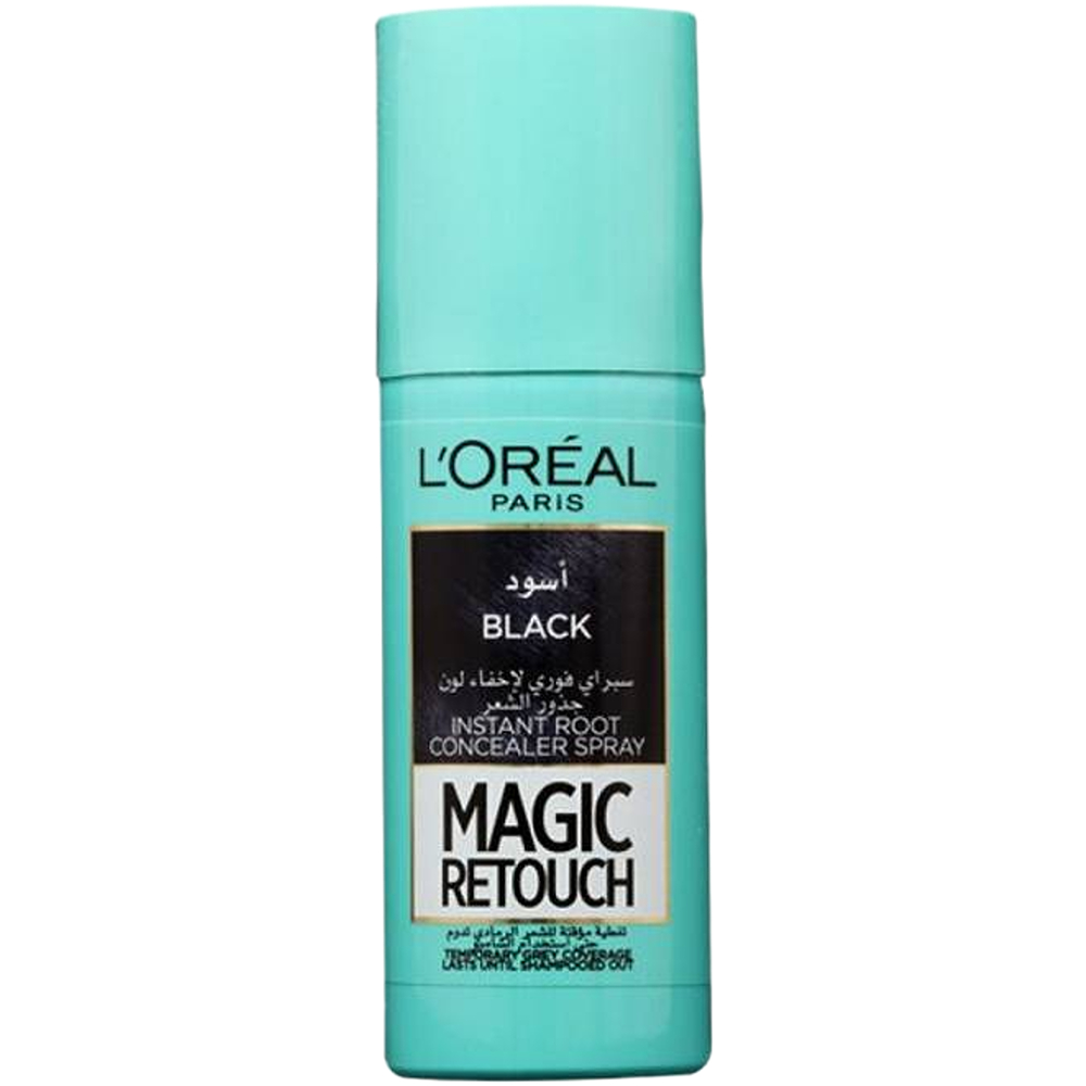 صبغة شعر لوريال 75 مل   لاخفاء اللون  اسود   بخاخ