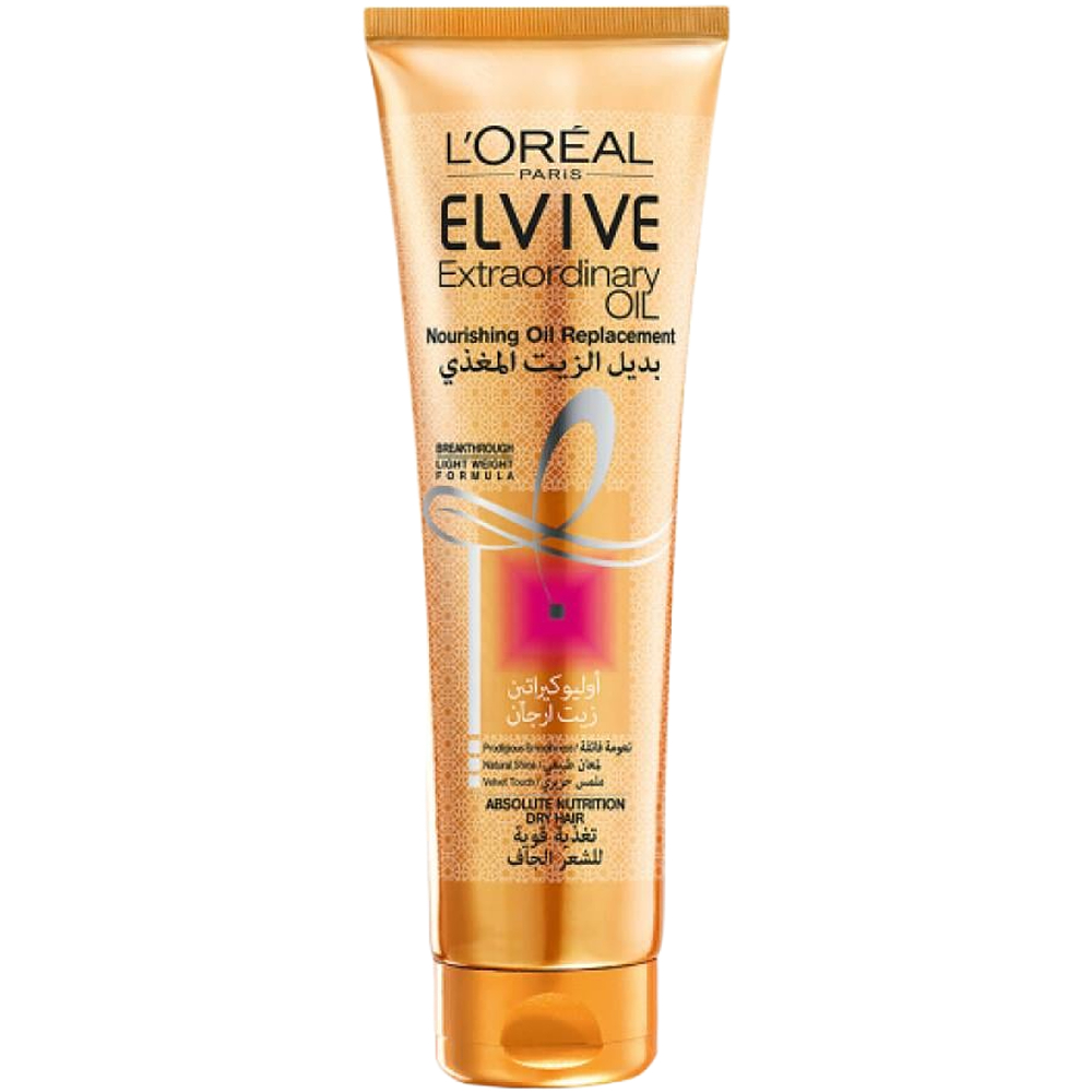 بديل الزيت -لوريال إلفيف بخلاصة أوليوكيراتين وزيت الأرجان  300 مل للشعرالعادي و الجاف