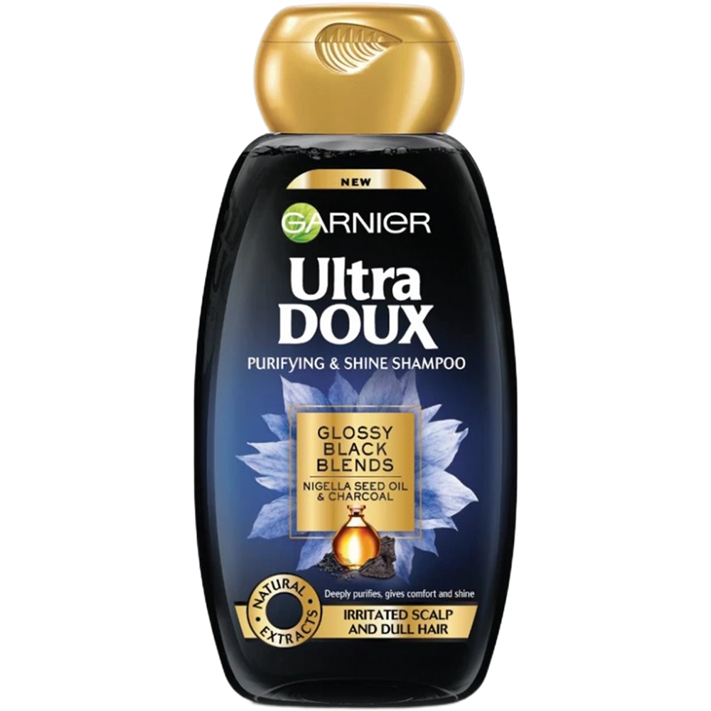 غارنييه ألترا دوكس شامبو فحم + حبة البركة لمعان وتنقية 400 مل