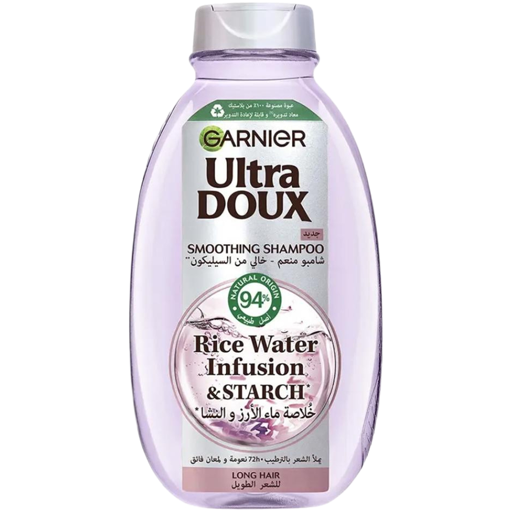 شامبو شعر  غارنيه بخلاصة ماء الأرز والنشاء للشعر الطويل 600مل