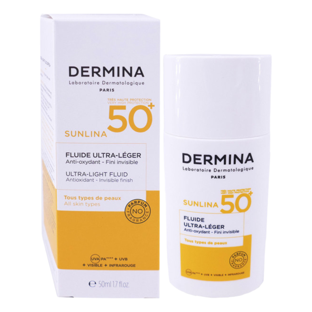 Dermina Ultra Fluid Sunscreen SPF 50+ Lightweight 50 ml