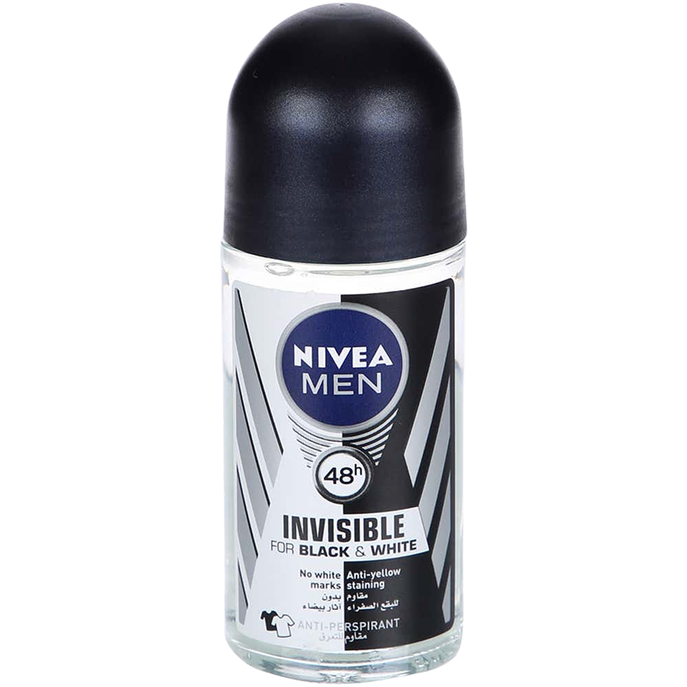 مزيل عرق نيفيا رول 50 مل بليك اند وايت رجالي 82245
