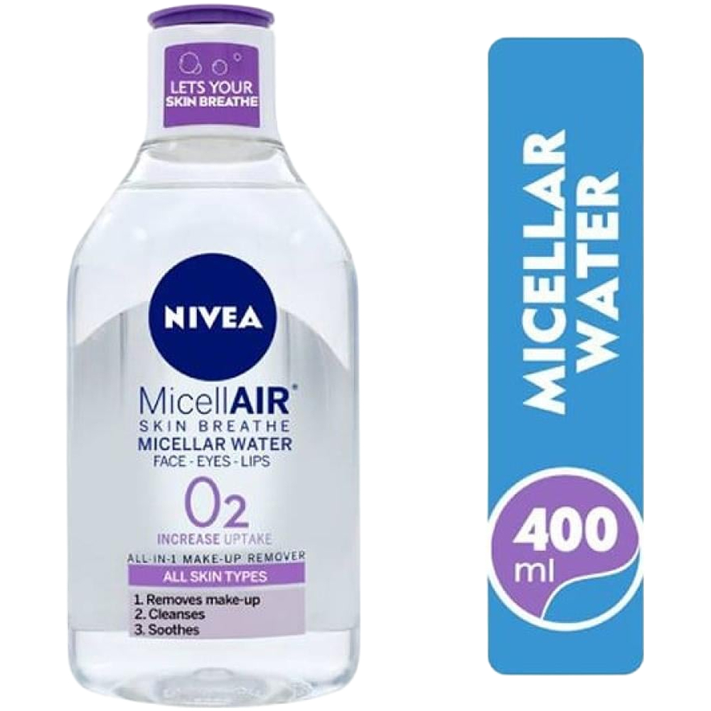 مزيل مكياج نيفيا 400 مل ماء ميسلار لطيف شفاف