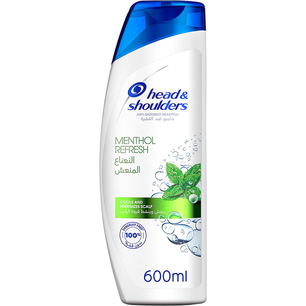 شامبو شعر هيد اند شولدرز  600 مل  بالنعناع  منعش ك*12