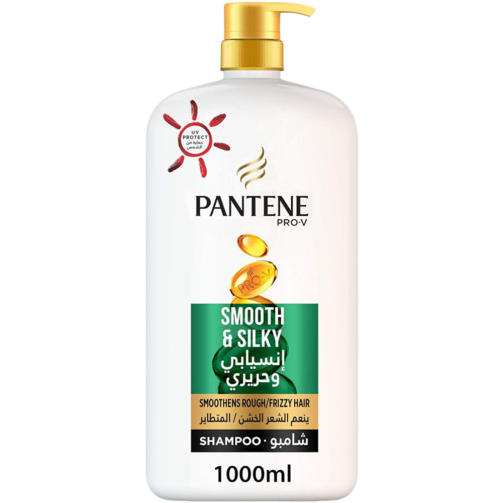 شامبو شعر بانتين ناعم وحريري للشعر الخشن والمتطاير 1000مل