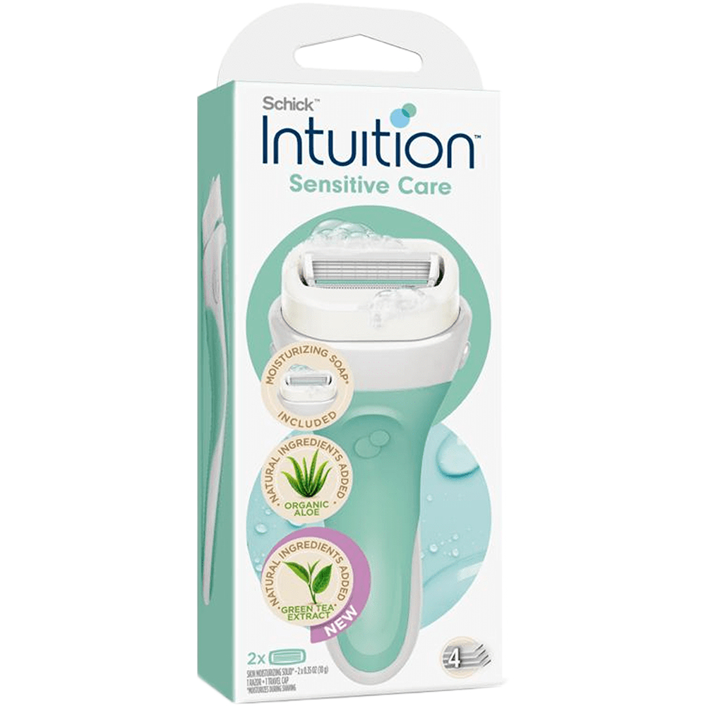 شفرة حلاقة شيك انتويشن بالصبار ومستخلص الشاي الأخضر