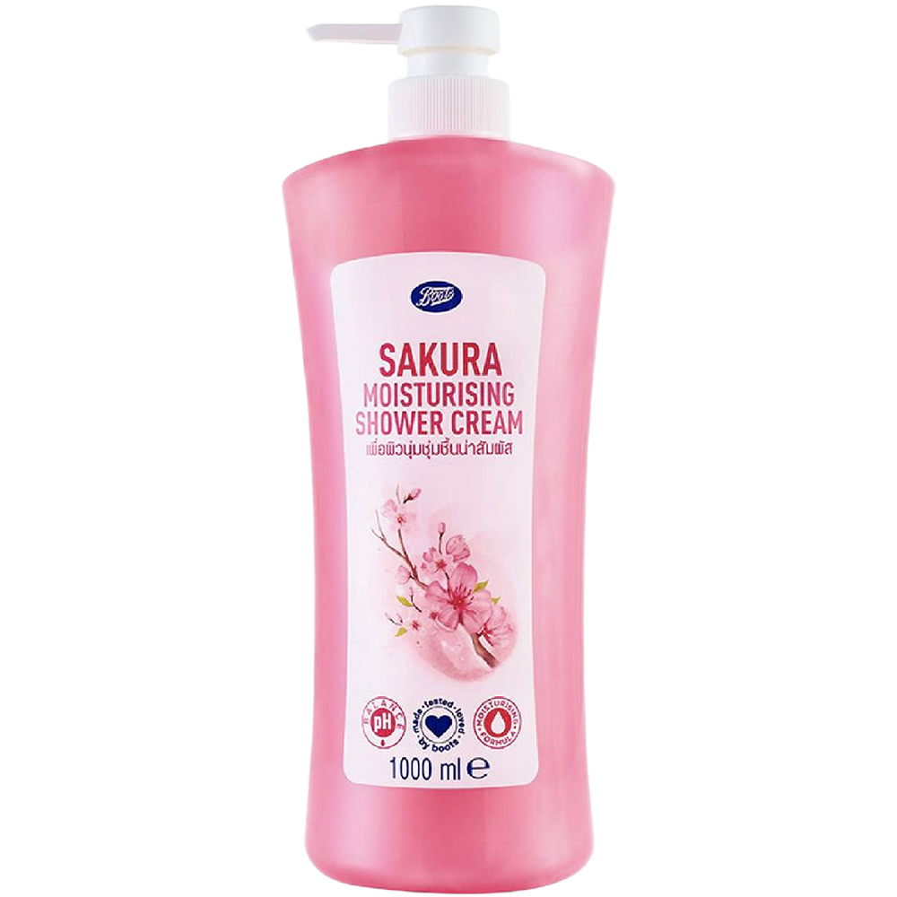 بوتس عبوة إعادة تعبئة كريم استحمام ساكورا 900 مل