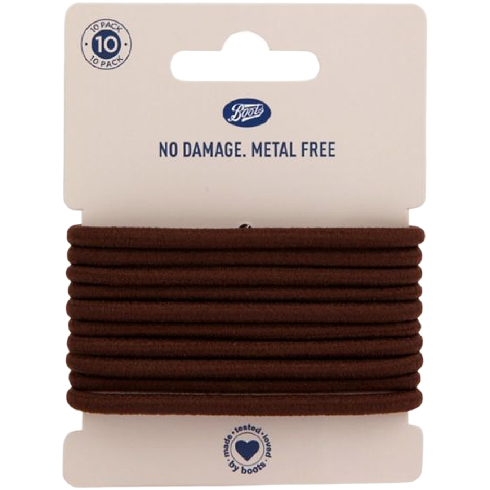بوتس أربطة شعر سميكة بنية 10 قطع