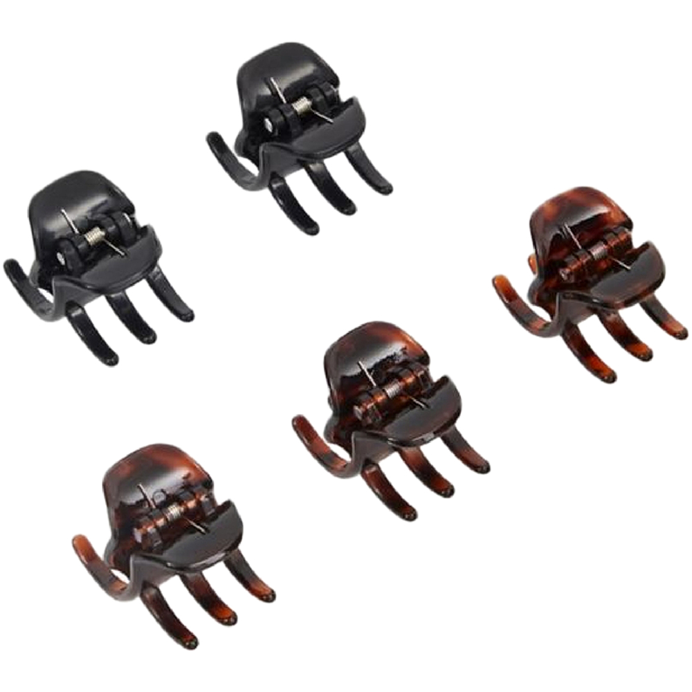 بوتس مشابك شعر صغيرة سوداء 5 قطع