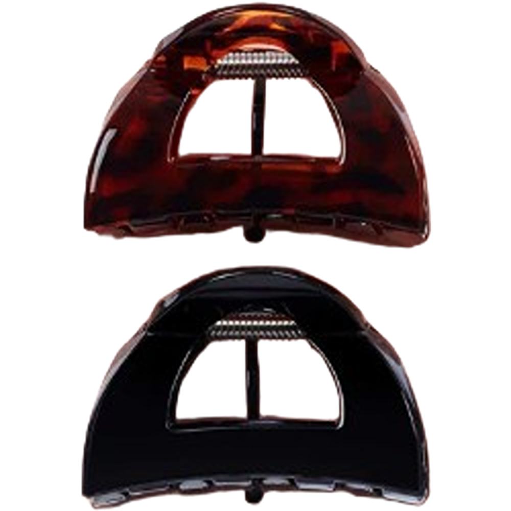 بوتس مشابك نصف قمر أسود/بني 2S