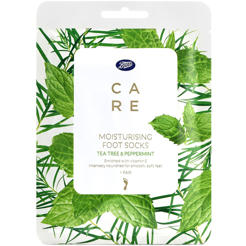 بوتس كير جوارب ترطيب للقدم شجرة الشاي والنعناع