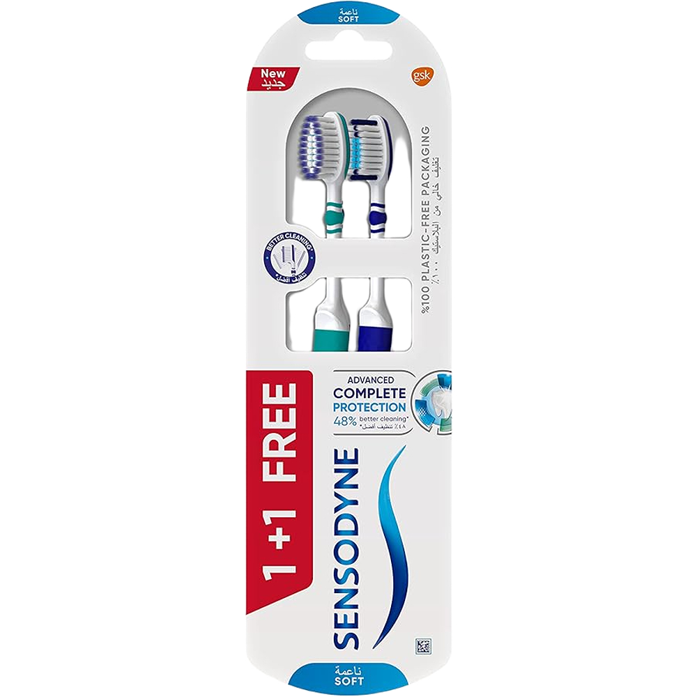 فرش اسنان سنسوداين 1+1مجانا للحساسية واللثة