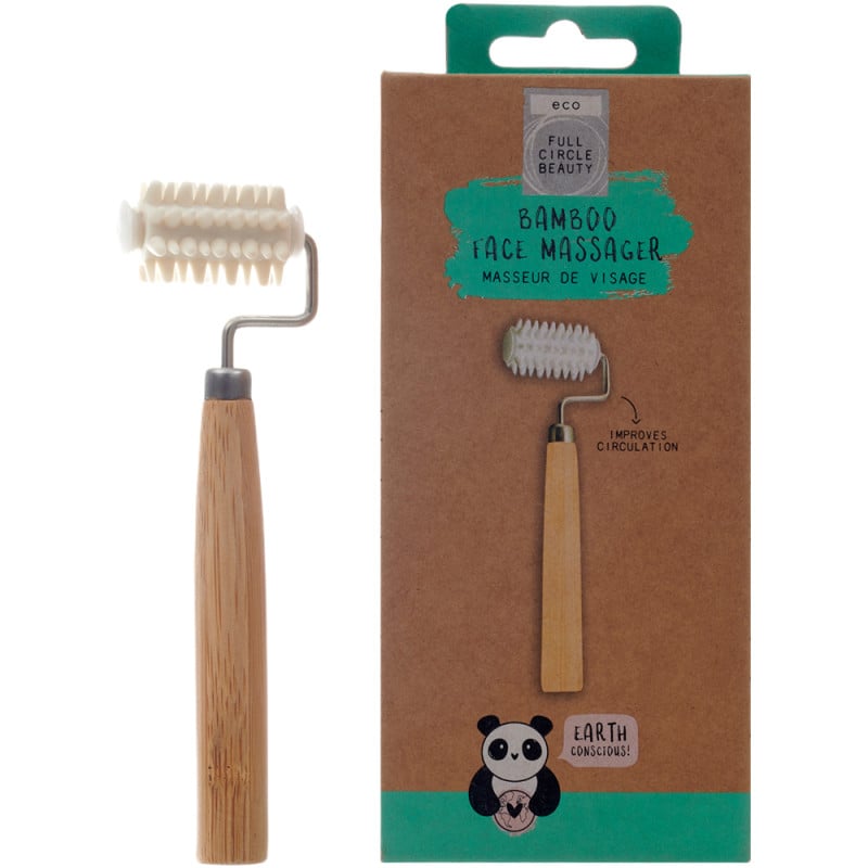 جهاز تدليك الوجه الدائري الكامل من الخيزران