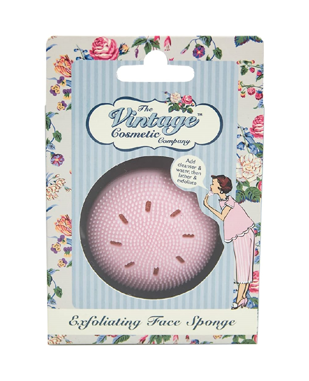 فيكوس إسفنجة تقشير للوجه وردية