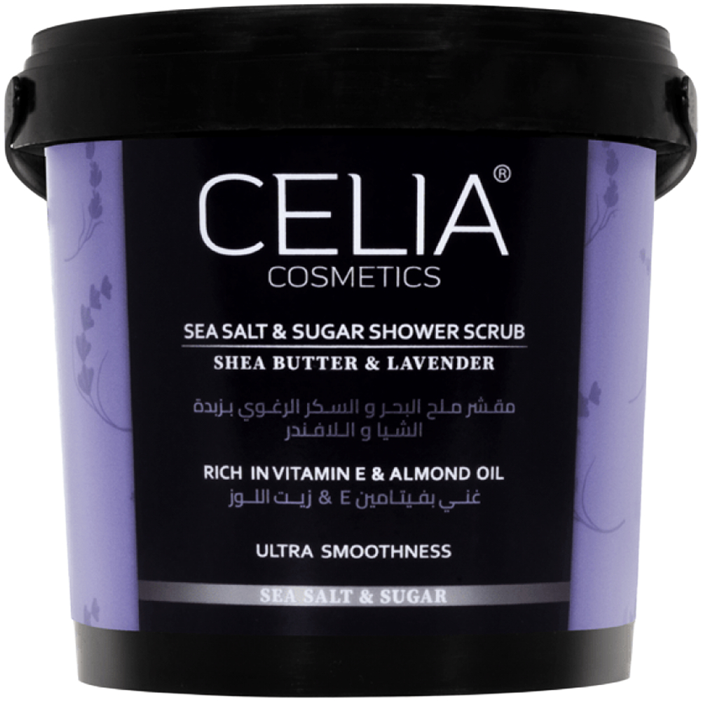 Celia Foaming Salt & Sugar Body Scrub Lavender & Shea 700 g