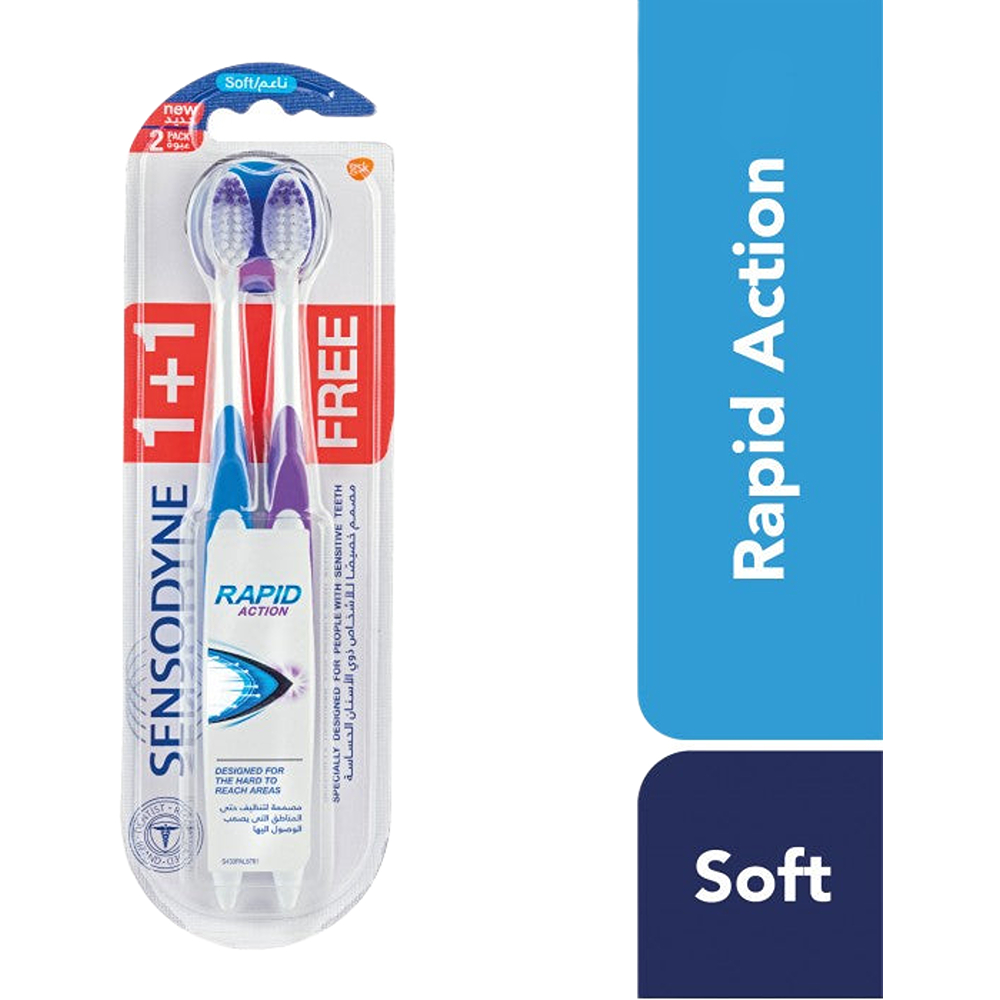 Sensodyne Rapid Action + Complete Toothbrush Soft 1+1