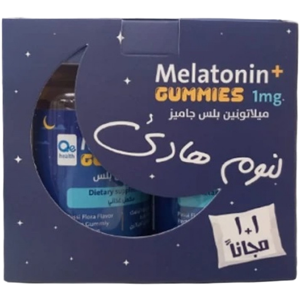 ميلاتونين بلس جاميز كيو اي هيلث 1+1مجانا بنكهة زهرة الباسك  180جرام*2