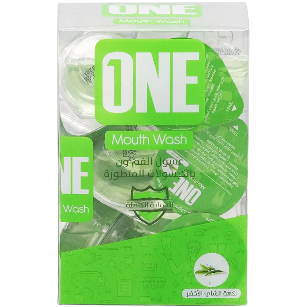 كبسولات غسول الفم كريستا بنكهة الشاي الأخضر، ٢٠ كبسولة، ١٥ مل