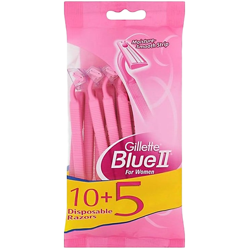 Gillette Blue II Women’s Disposable Razors 10+5
