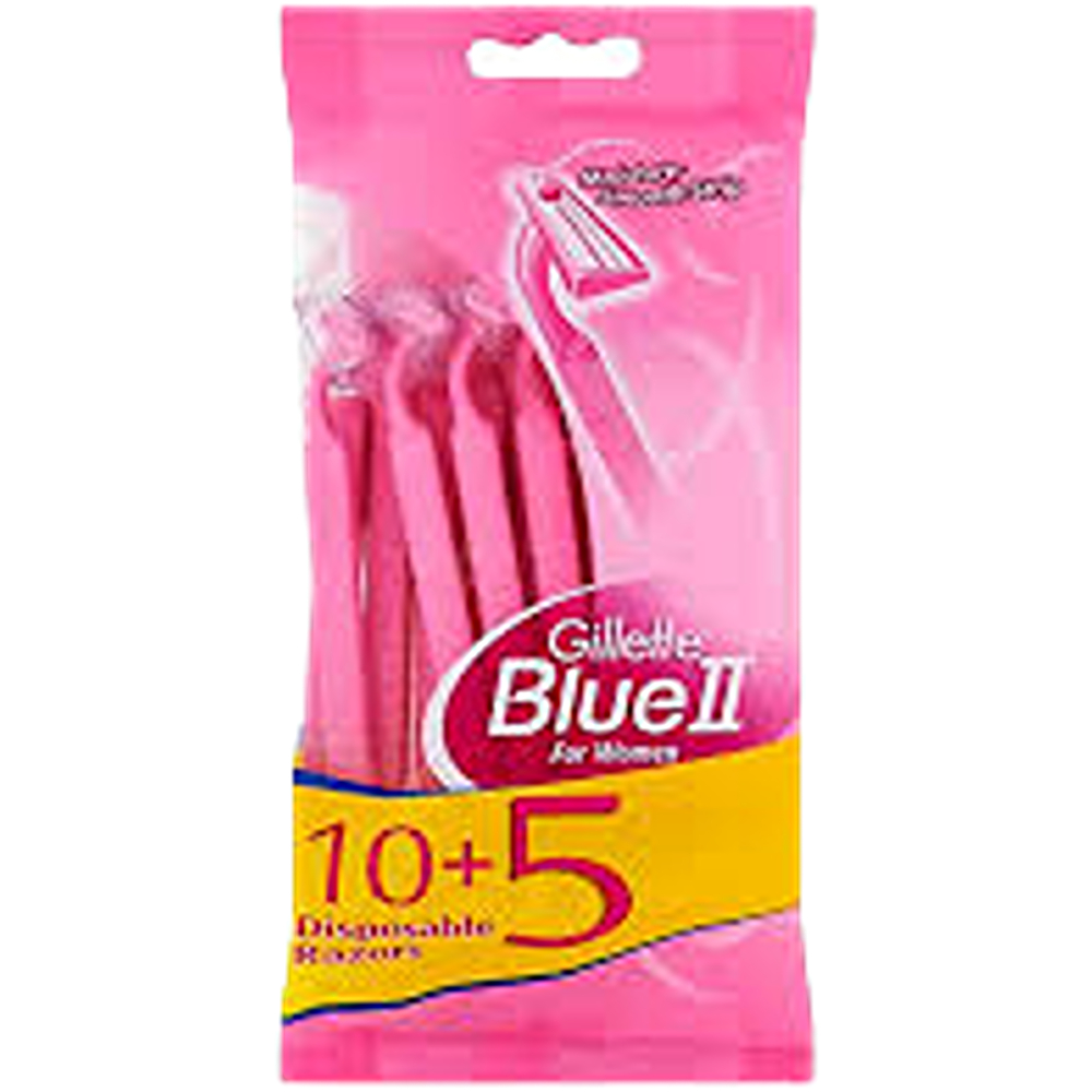 جيليت بلو 2 شفرات نسائية استخدام مرة 10+5