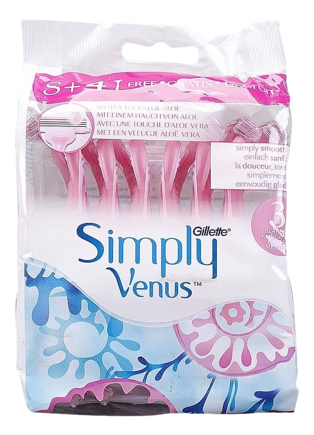 جيليت سيمبلي فينوس 3 أمواس وردي 8+4 قطع