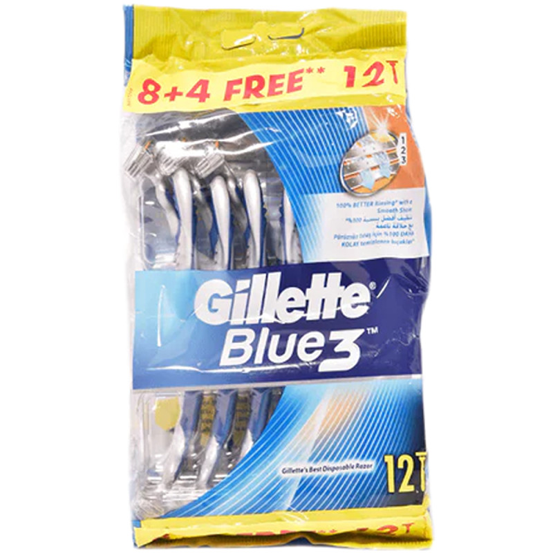 جيليت بلو 3 أمواس استخدام واحد عبوة 12