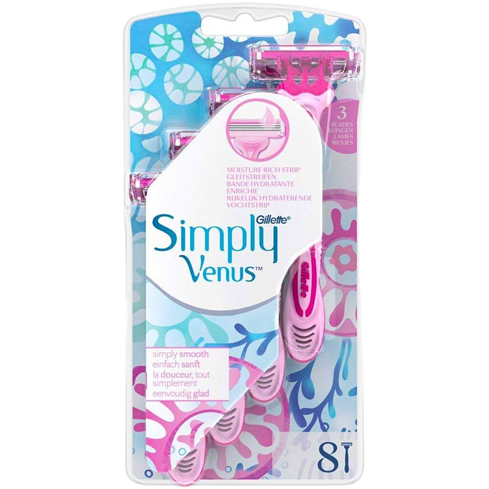 جيليت سيمبلي فينوس ماكينة حلاقة وردية 8 شفرات