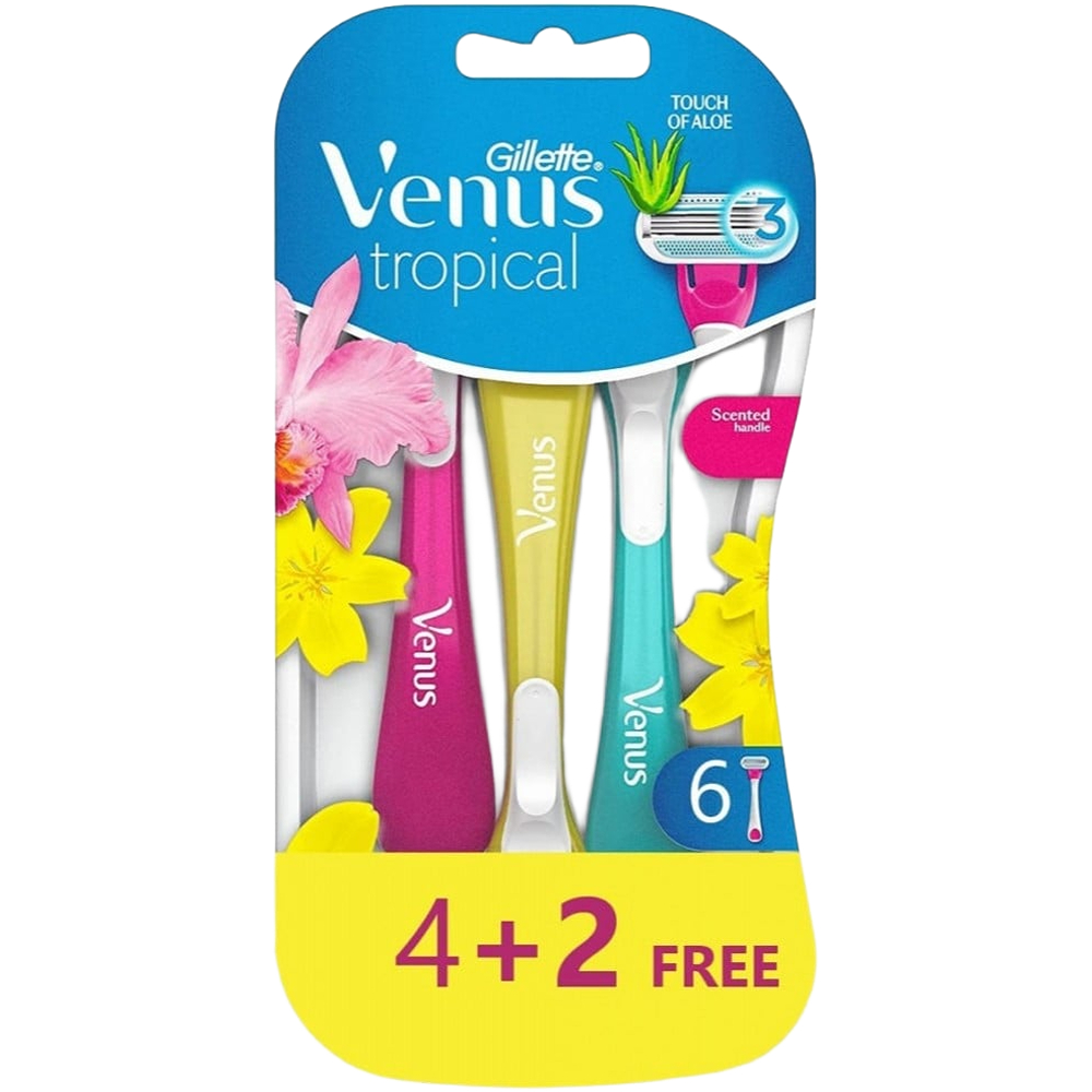 جيليت فينوس ماكينة حلاقة ألوفيرا 2+4