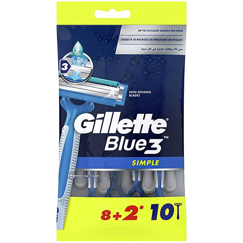جيليت بلو 3 شفرات 8+2 (10 قطع)