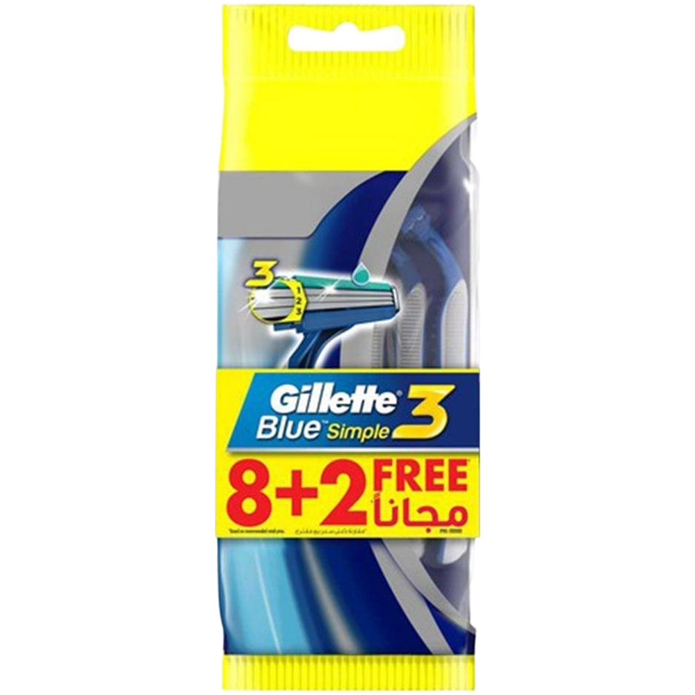 جيليت بلو 3 شفرات 8+2 (10 قطع)
