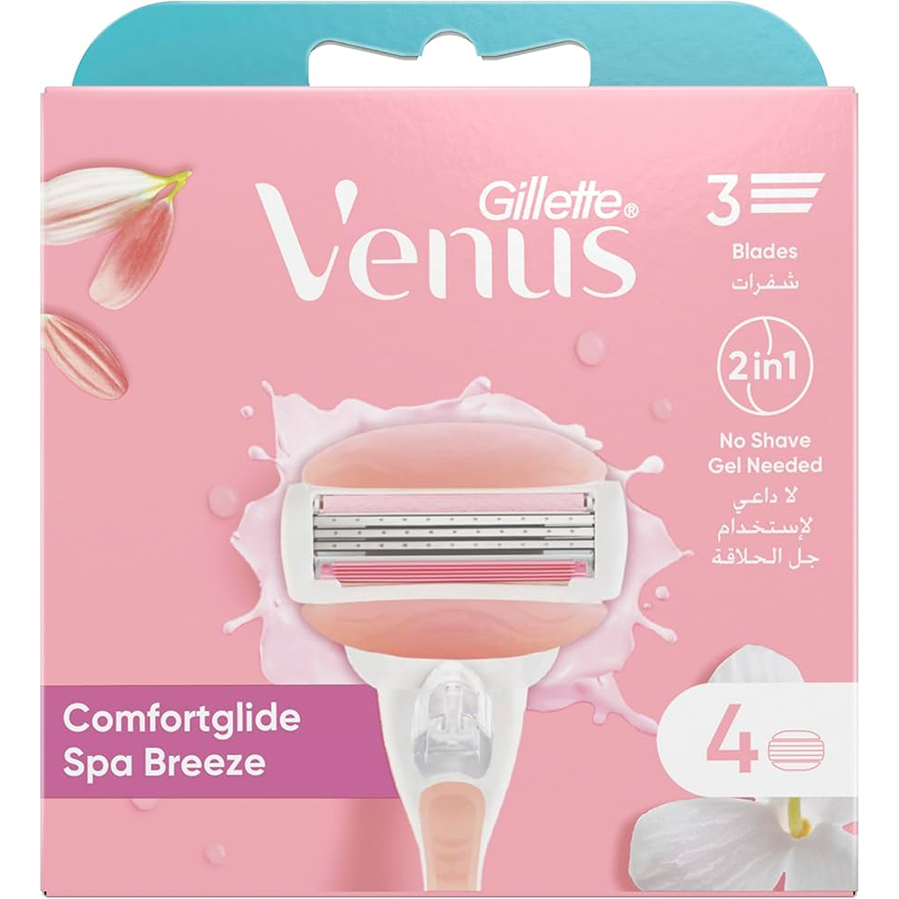 جيليت فينوس سبا بريز شفرات 2 في 1 (4 قطع)