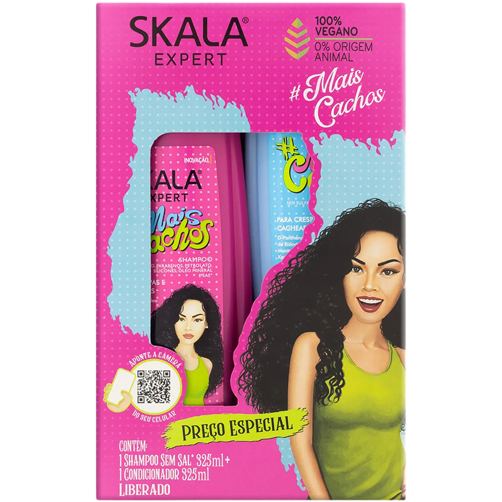 مجموعة شامبو وبلسم سكالا ميس كاتشوس بزبدة الشيا وزيت الخروع 325 مل