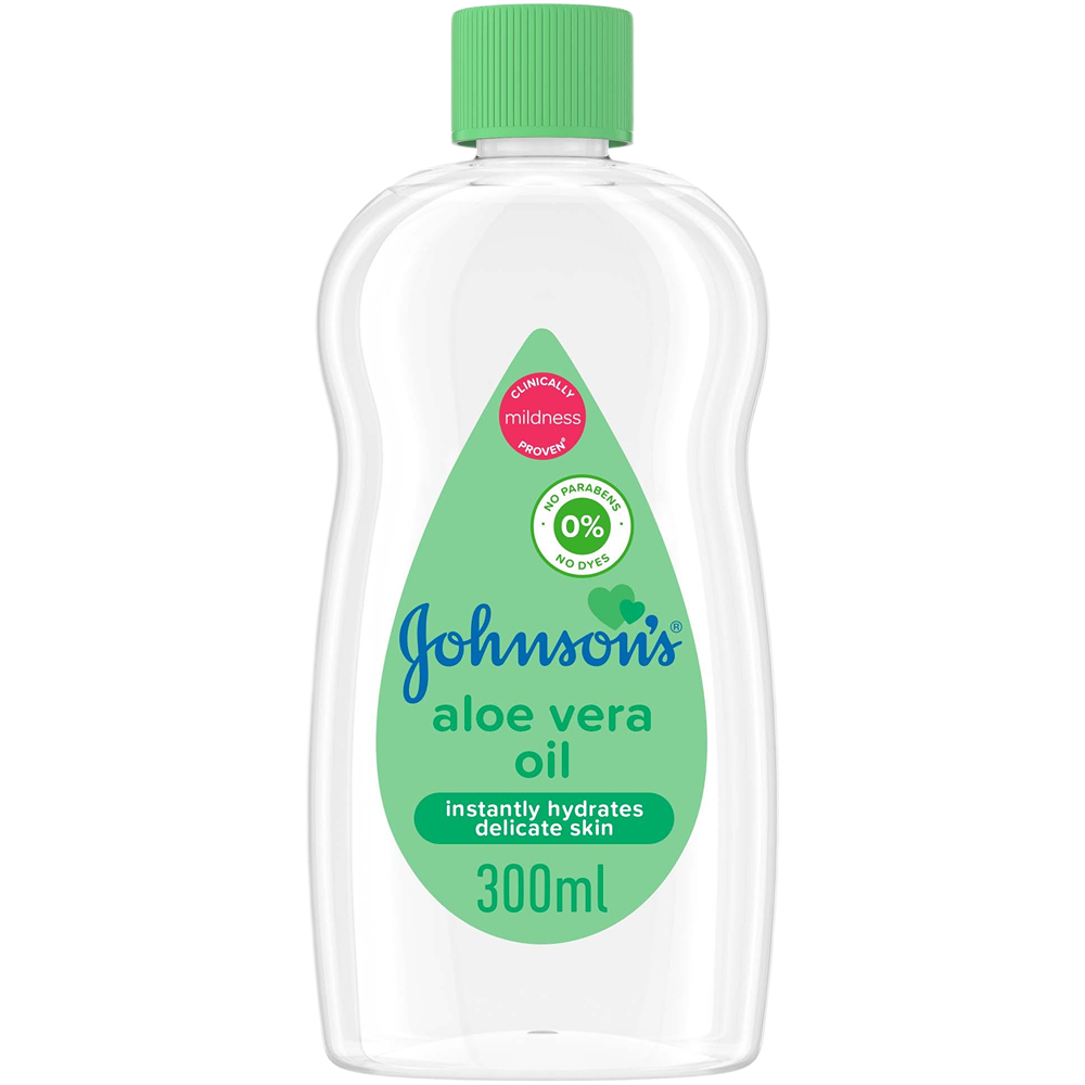 زيت اطفال للبشرة جونسون 300مل بالصبار