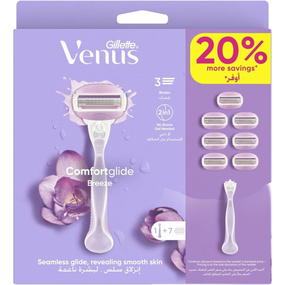 Gillette Venus Comfortglide Spa Breeze Women’s Razor + 7 Refills