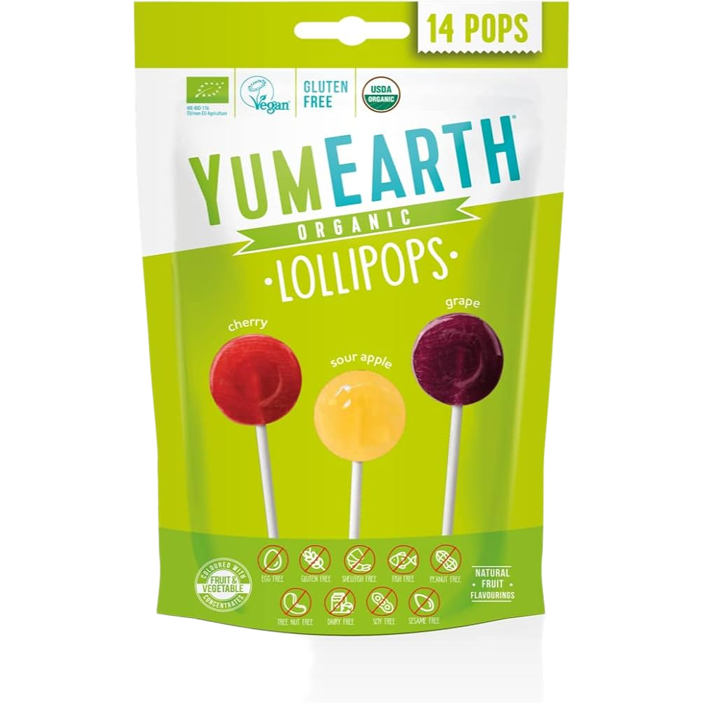 طعام اطفال مصاص حامض YumEarth Organic Sour Pops 14 Pops