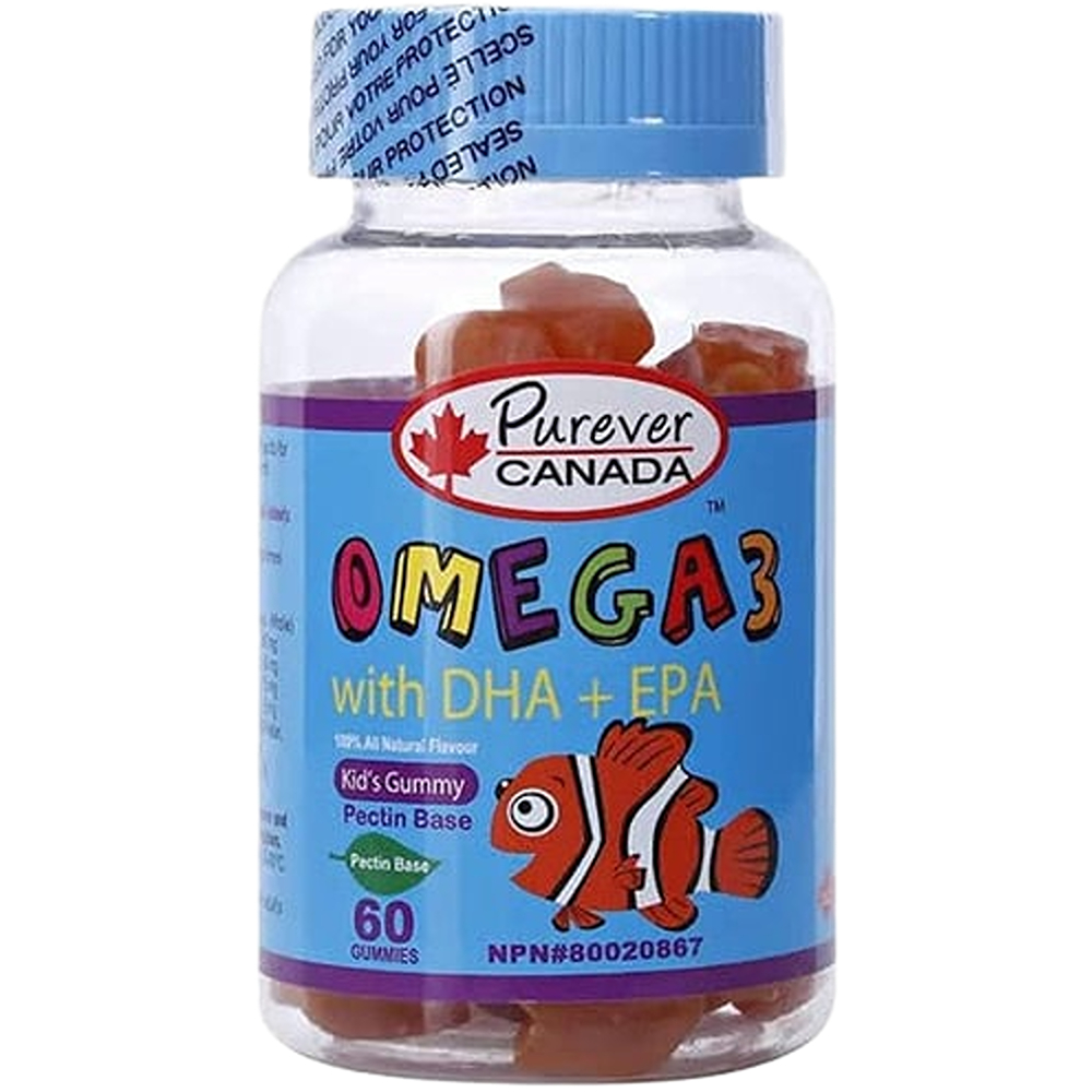 حلوى فيتامين اوميجا بيورافر للأطفال 60قطعه