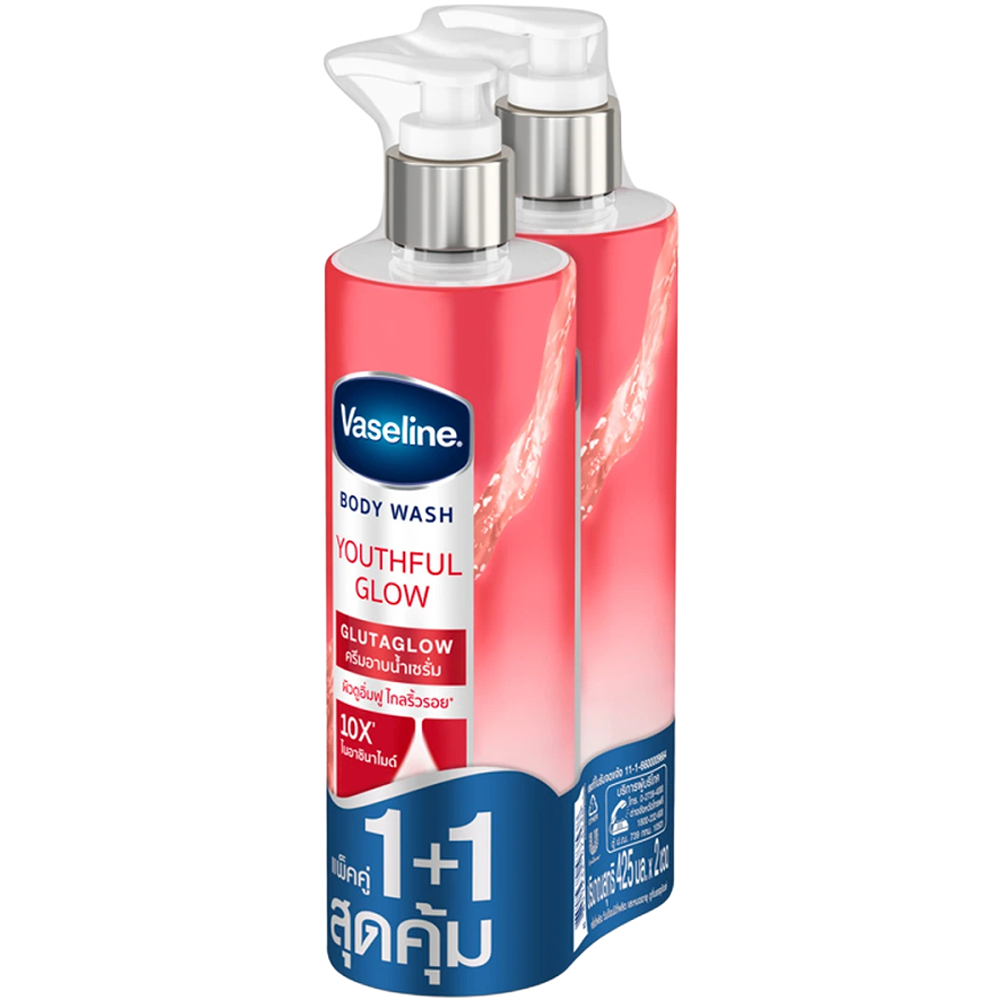 كريم الاستحمام فازلين لإشراقة الشباب 425 مل × 2